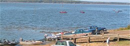 White perch fishermen are keeping the ramp at Jake's busy