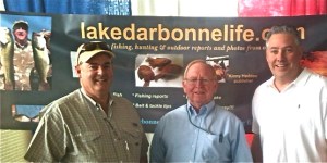 Having a good time with friends at the show -- Dan Turner, Claude Hilton and Moon Griffon.