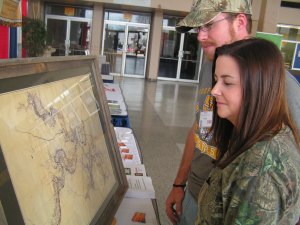 The Atkins' of Downsville stopped by to look at the old map of D'Arbonne