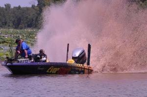 Thursday's leader needed a mudboat to get to his fishing hole, but once he fought through the shallows, he found a good spot!