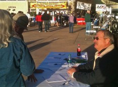 Steve Cagle helping sell ALBC boat raffle tickets 