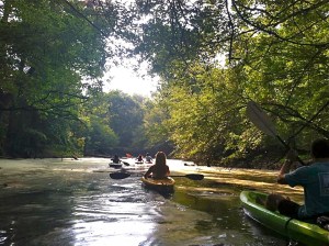 Canoeing down Corney Creek in Union Parish. Photo by Stephanie Hermann