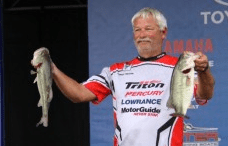 Albert Collins with two Ouachita River bass from this weekend